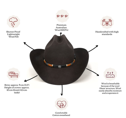 Black CATTLEMAN hat