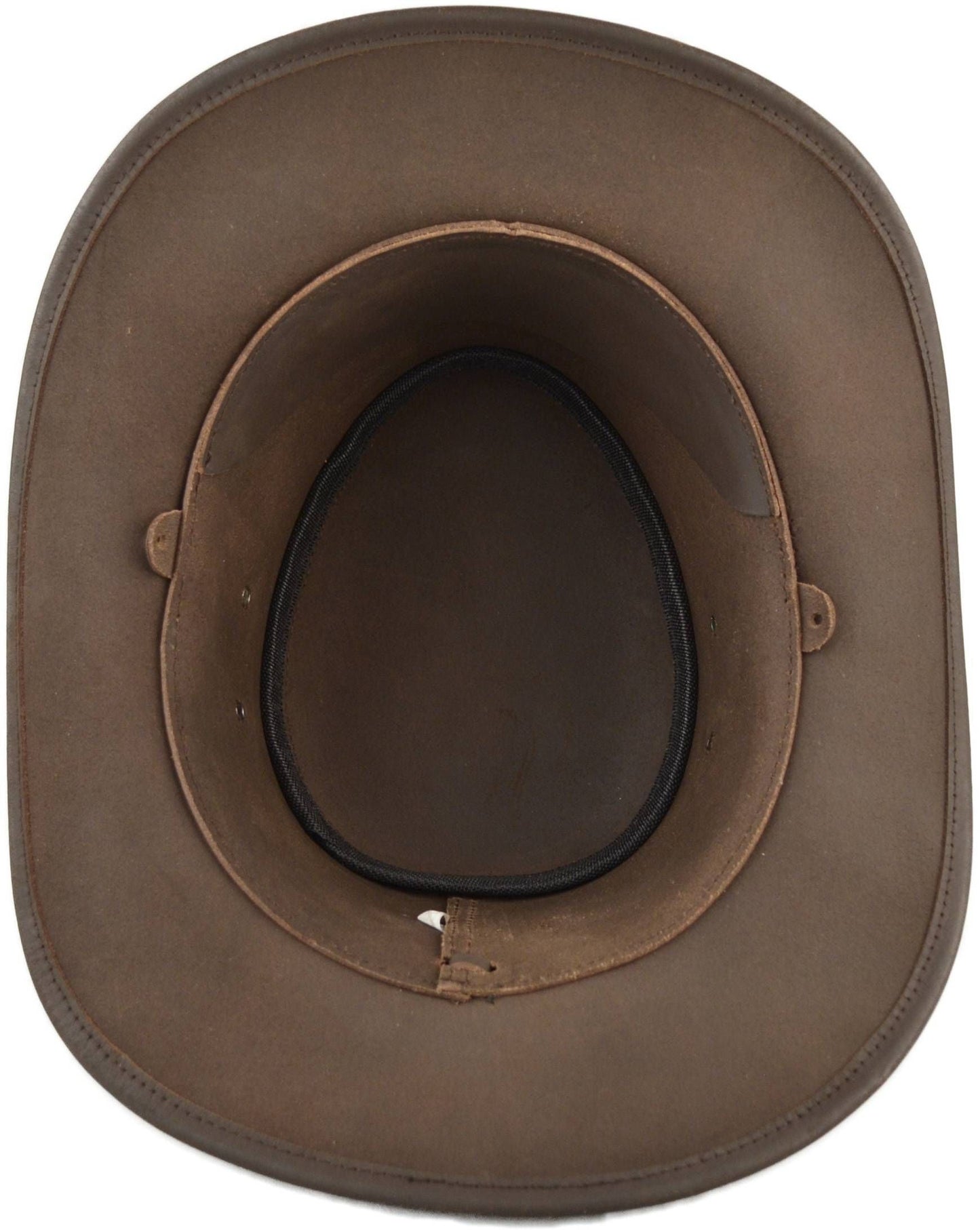 ZKEO Brown Leather Cowboy Hat