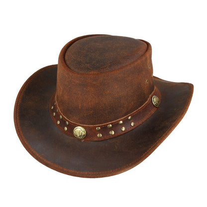 Leather Australian Cowboy Hat - Plain