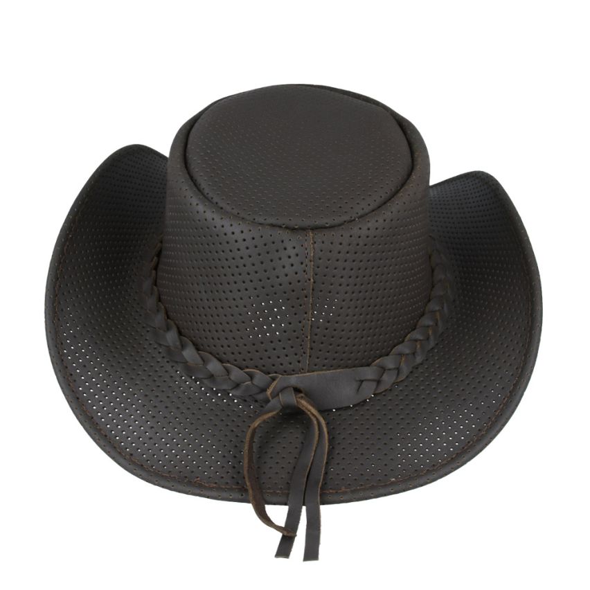 Leather Australian Cowboy Hat - Plain