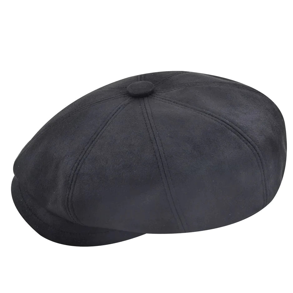 Gladwin Bond Leather Newsboy Hat