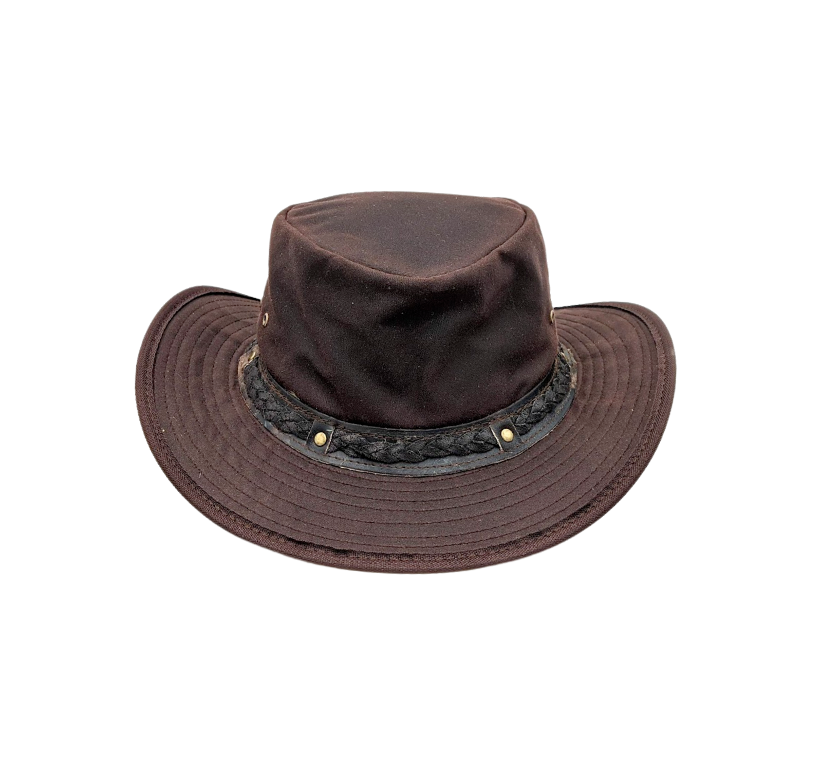 Leather Braided Outback Hat