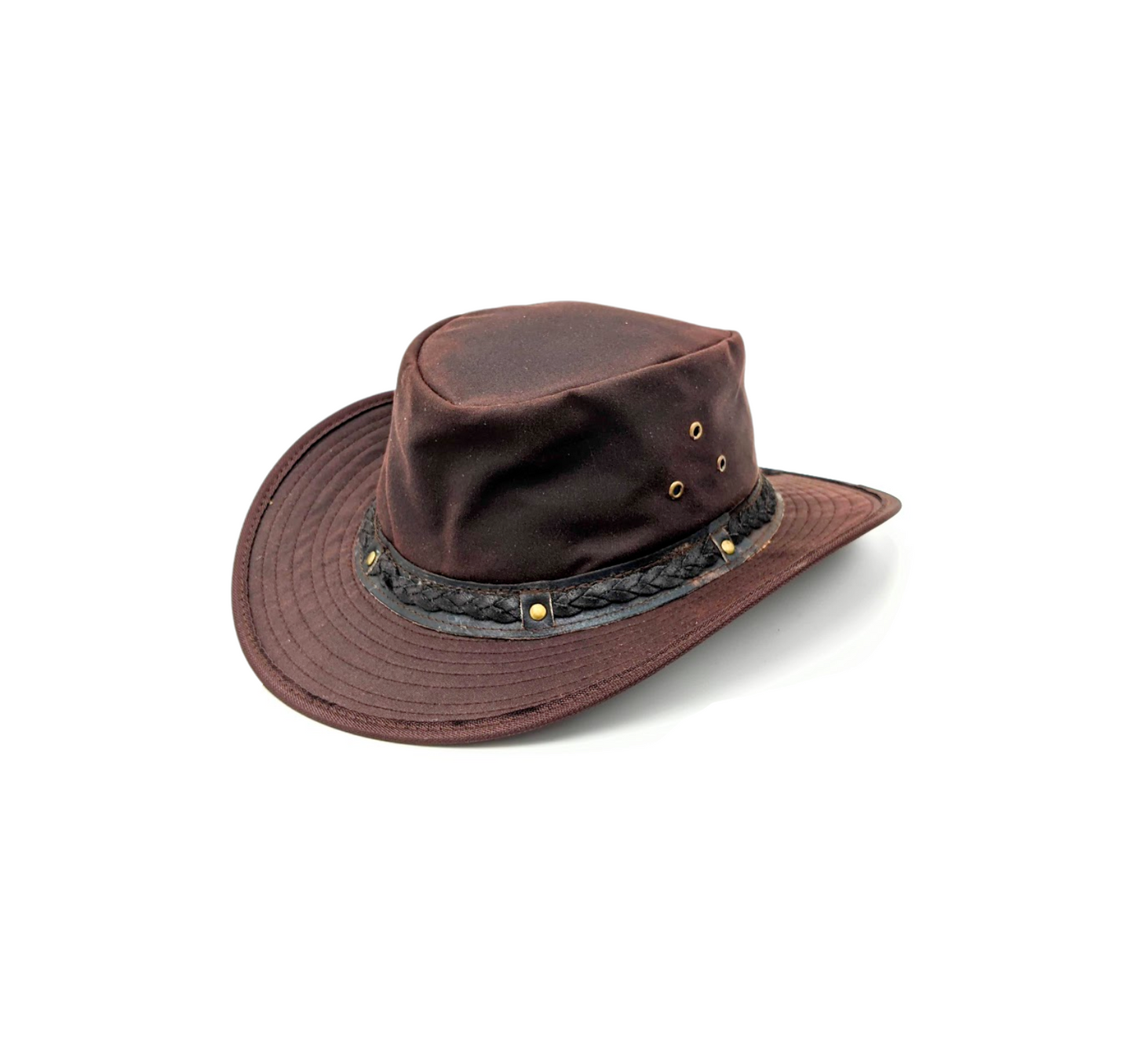 Leather Braided Outback Hat