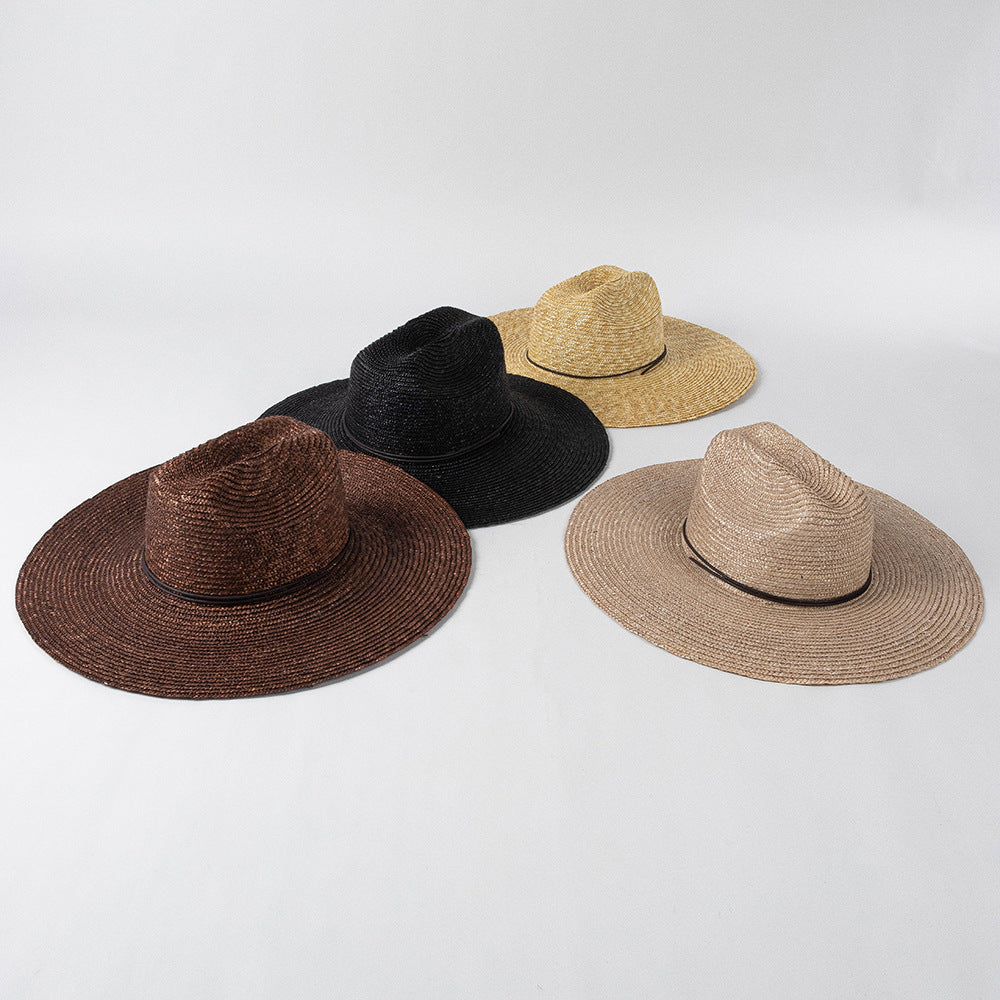 Wide Brim Straw Cattleman Cowboy Hat