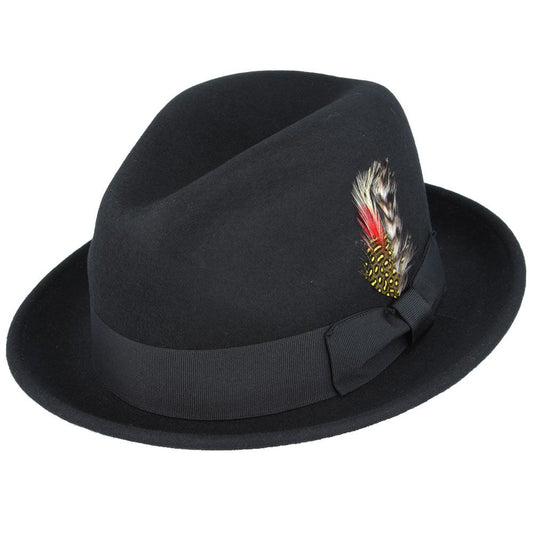 Crushable Trilby Hat Black