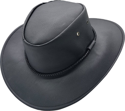 Faux Leather Australian Cowboy Hat