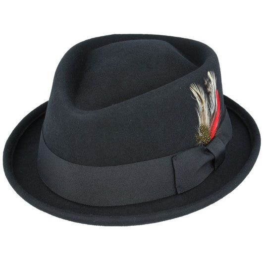 Crushable Diamond Pork Pie Hat