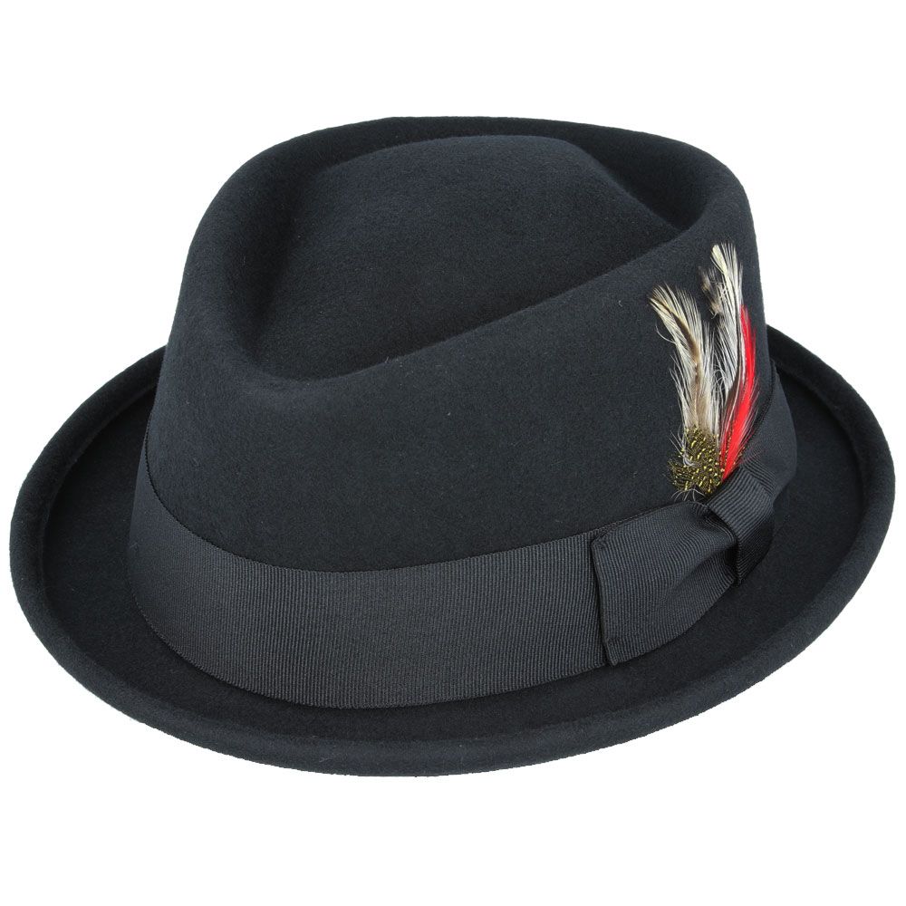 Black Pork Pie Hat