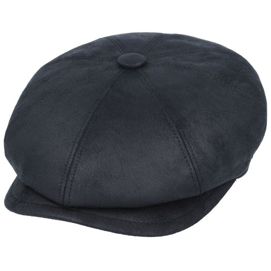 Gladwin Bond Leather Look Newsboy Cap