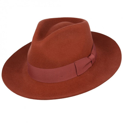 Wool Felt Snap Brim Fedora Hat