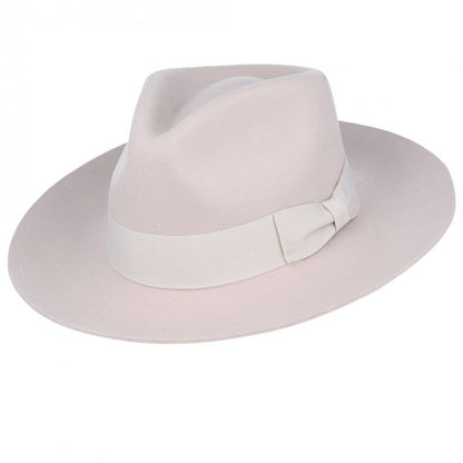 Snap-Brim Wool Fedora Hat - Coconut