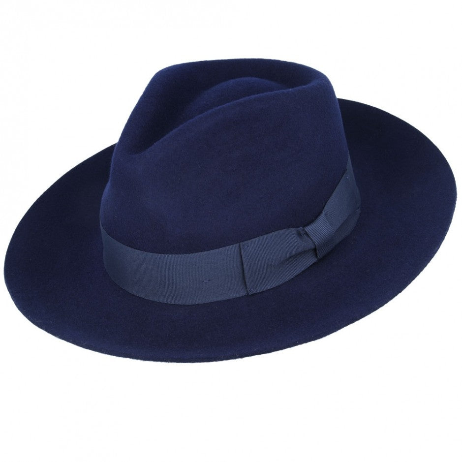 Wool Felt Snap Brim Fedora Hat