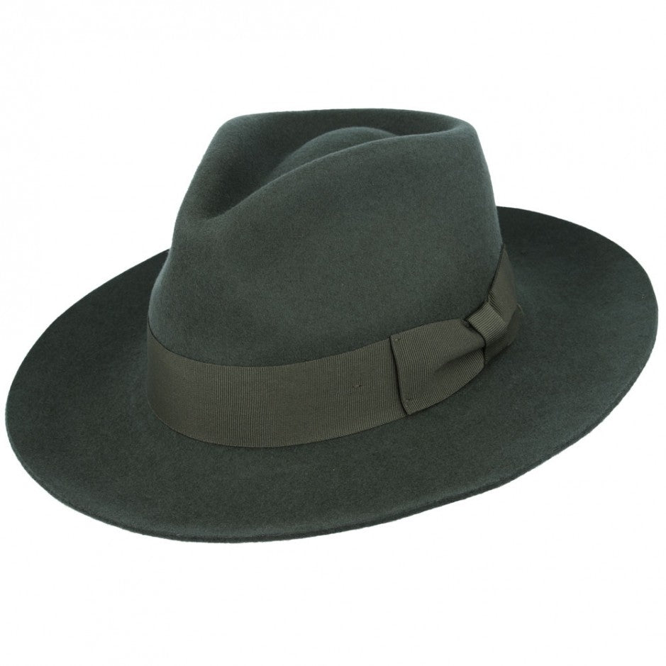 Wool Felt Snap Brim Fedora Hat