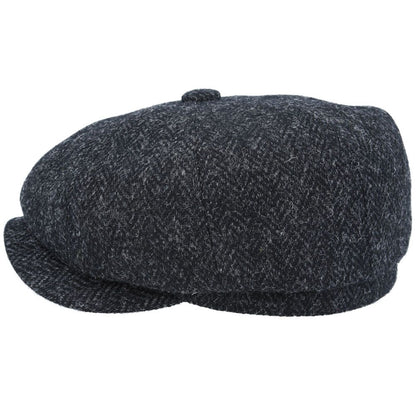 Gladwin Bond Harris Tweed Wool Herringbone Newsboy Cap