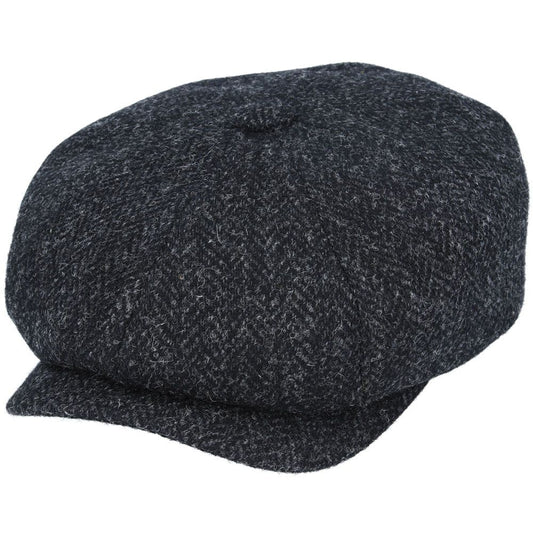 Gladwin Bond Harris Tweed Wool Herringbone Newsboy Cap