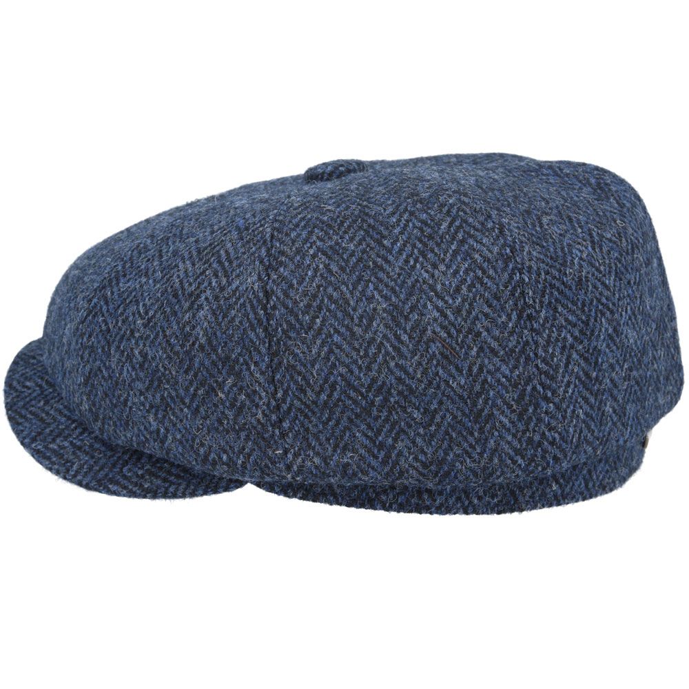 Gladwin Bond Harris Tweed Wool Herringbone Newsboy Cap