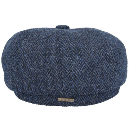 Gladwin Bond Harris Tweed Wool Herringbone Newsboy Cap