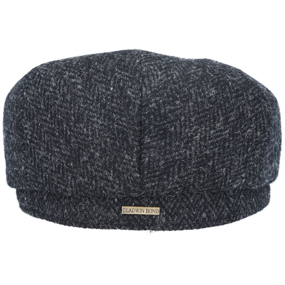 Gladwin Bond Harris Herringbone Wool Flat Cap