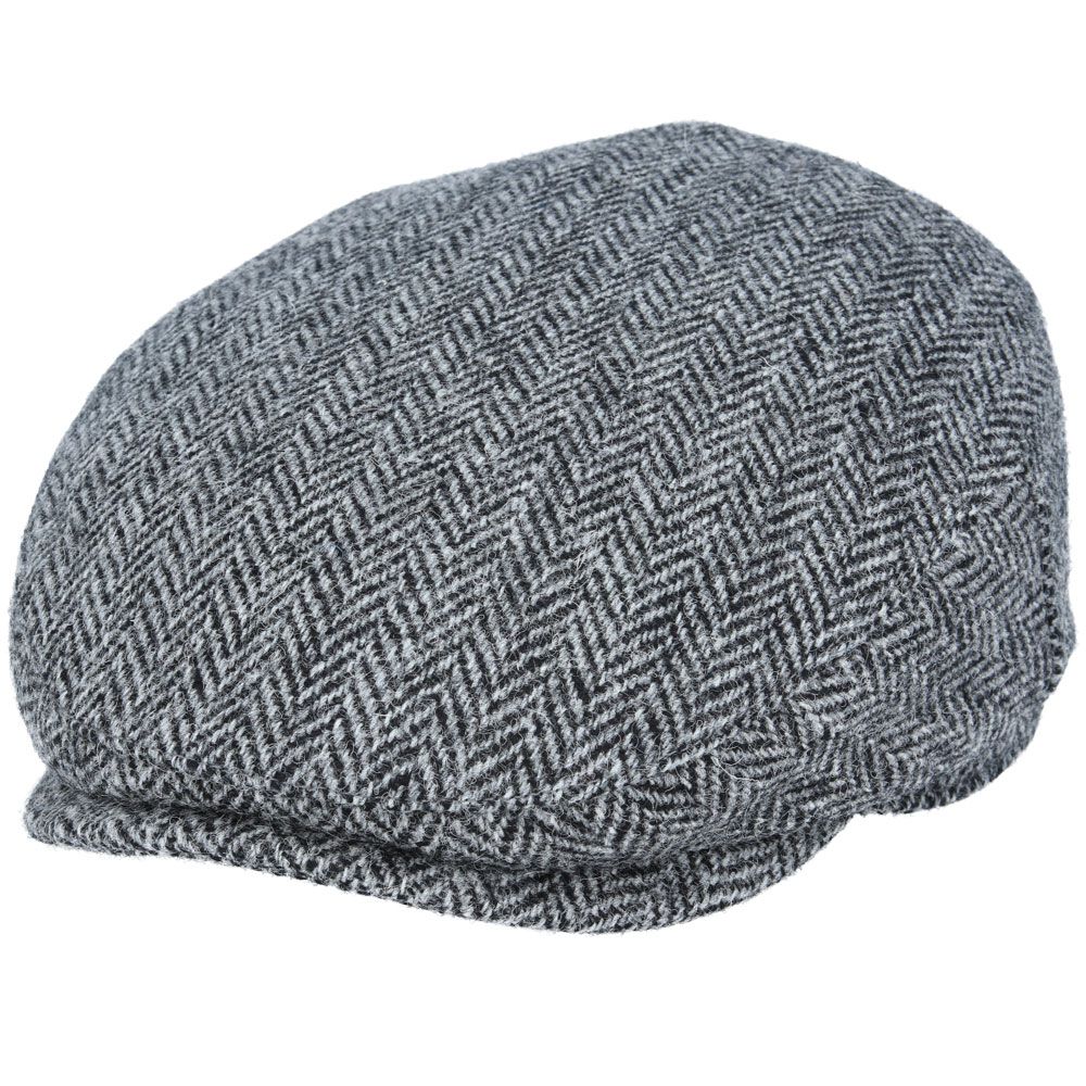 Gladwin Bond Harris Herringbone Wool Flat Cap