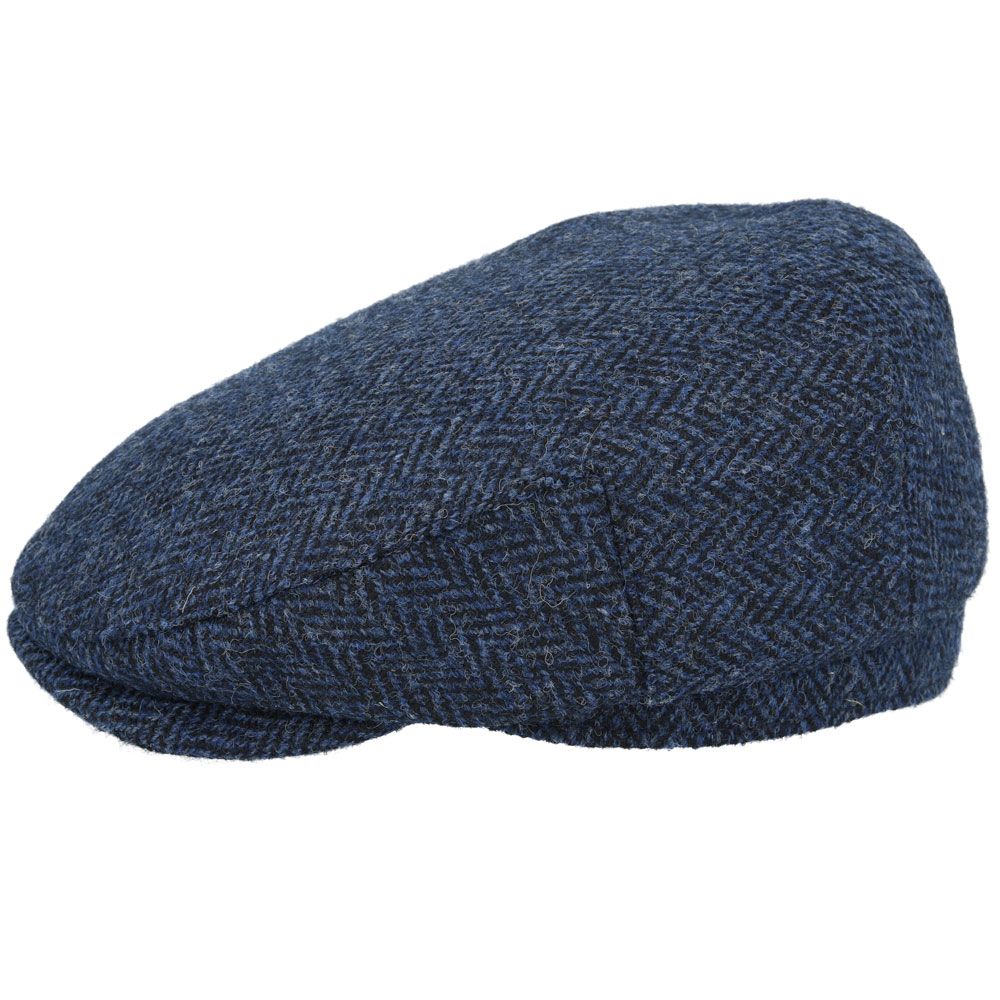 Gladwin Bond Harris Herringbone Wool Flat Cap