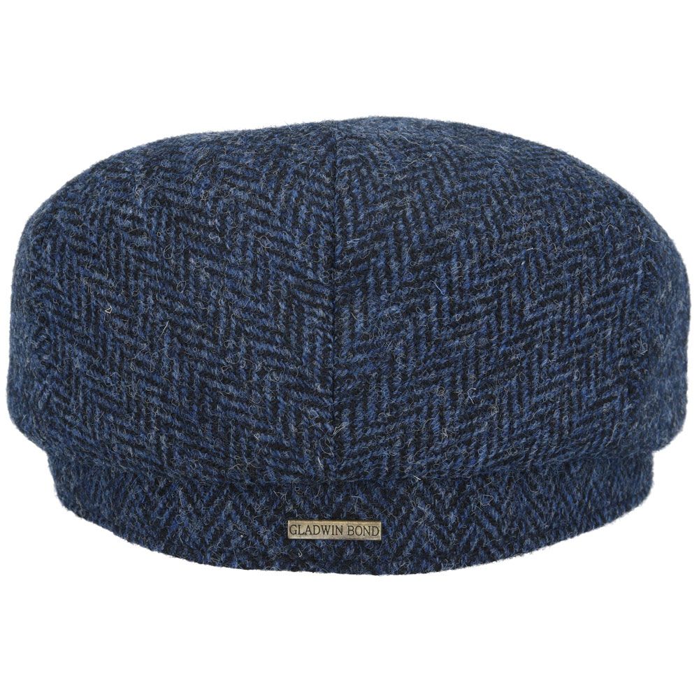 Gladwin Bond Harris Herringbone Wool Flat Cap