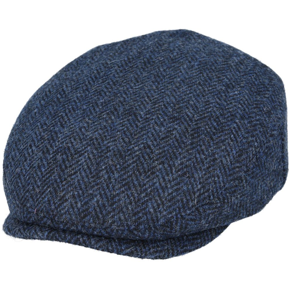 Gladwin Bond Harris Herringbone Wool Flat Cap