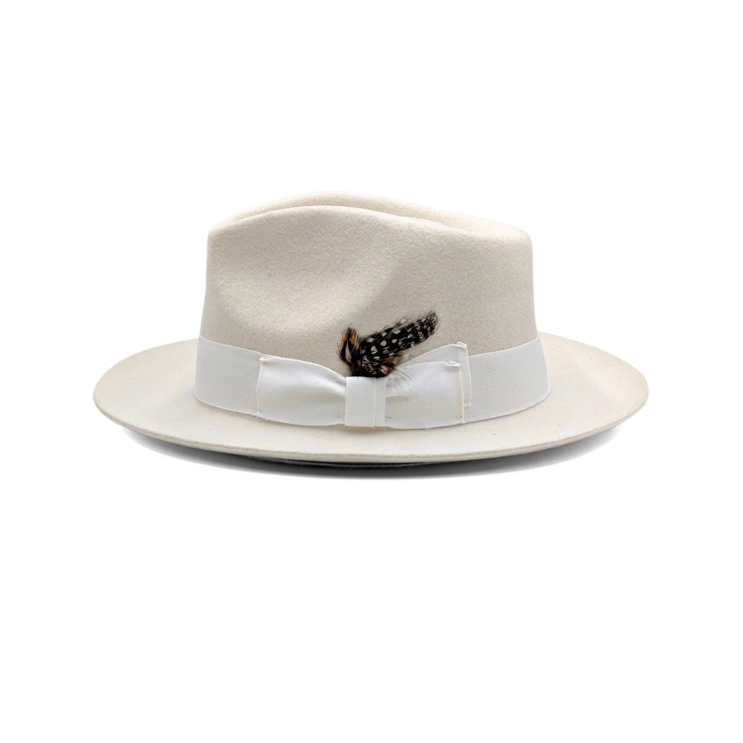 Premium White Stiff Fedora hat