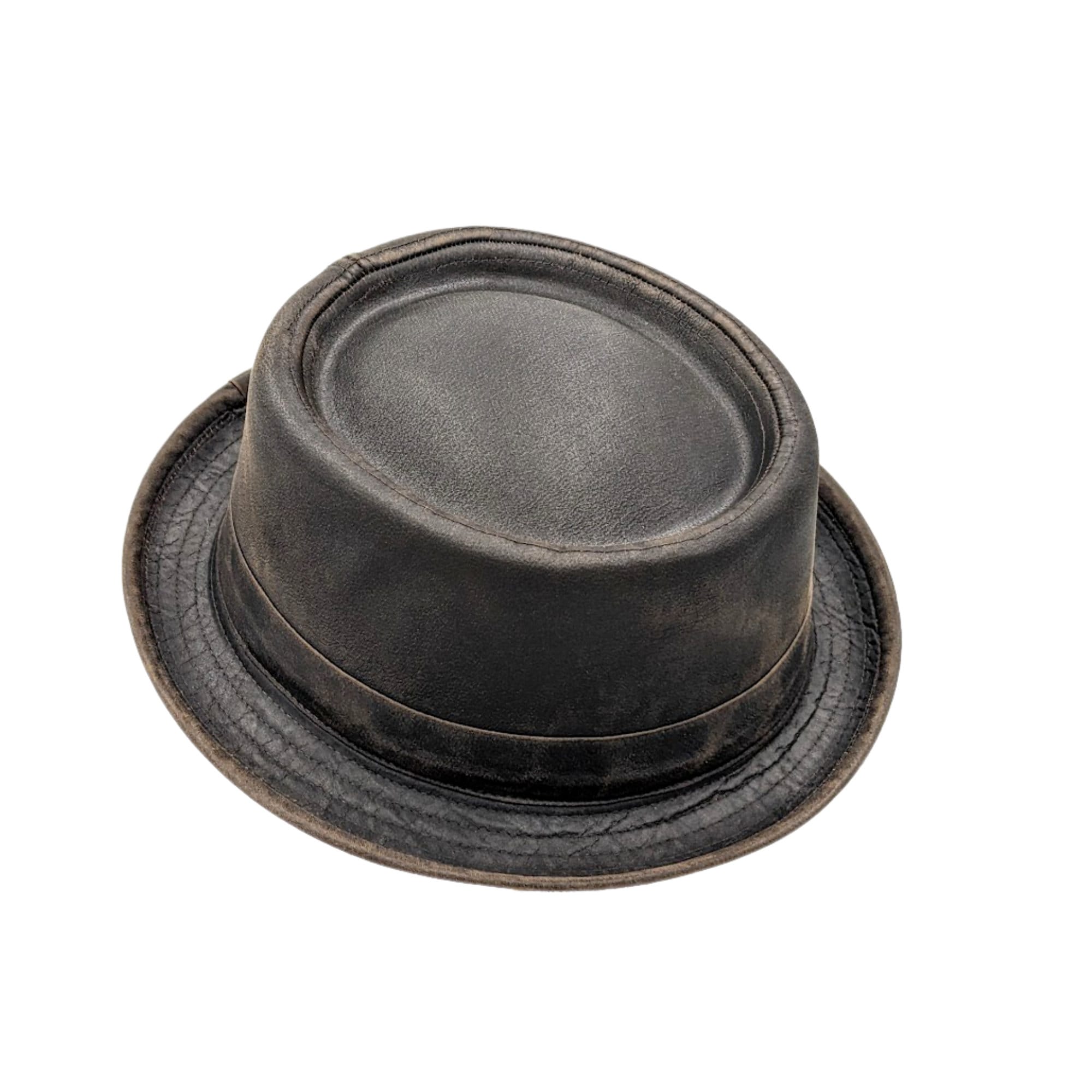 Leather pork cheap pie hat shop