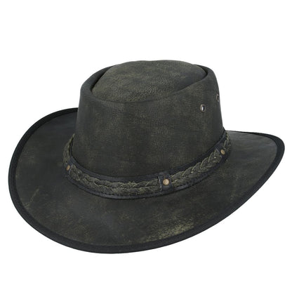 NOEMA Leather Australian Cowboy Hat - Distressed