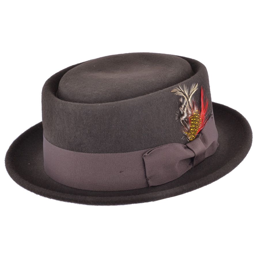 Brown Pork Pie Hat