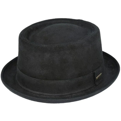 Premium Vintage Look Pork pie - Black