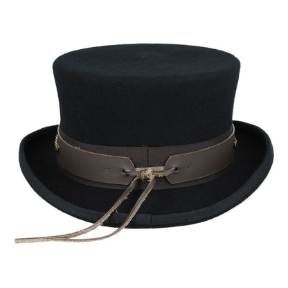 Brown Leather Band Hat